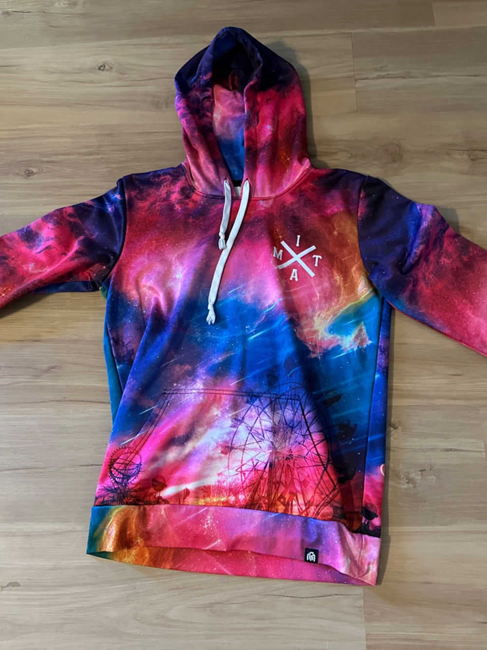 Into The AM Galaxy Hoodie in Pink, Blue & Purple